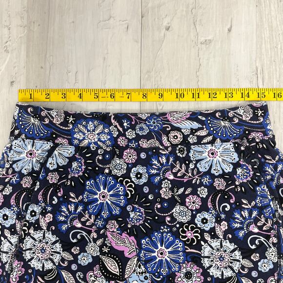 Talbots Everyday Yoga Floral Mid Rise Elastic Waist Above Knee Stretchy Skort - Picture 8 of 10